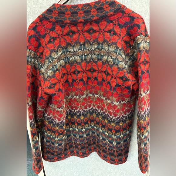 Intiwara alpaca cardigan sweater wool M/L like new - Picture 2 of 4